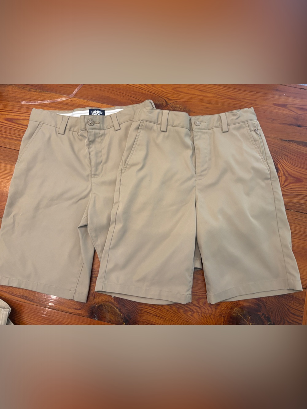 Lands' End boys Tan Casual  dri fit Shorts